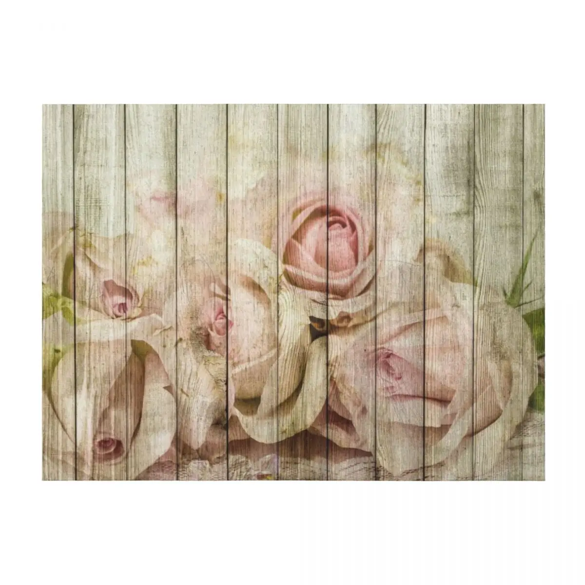 

Shabby Chic Country Floral Rose Wood Throw Blanket Sofa Throw wednesday Bed linens warm for winter Blankets
