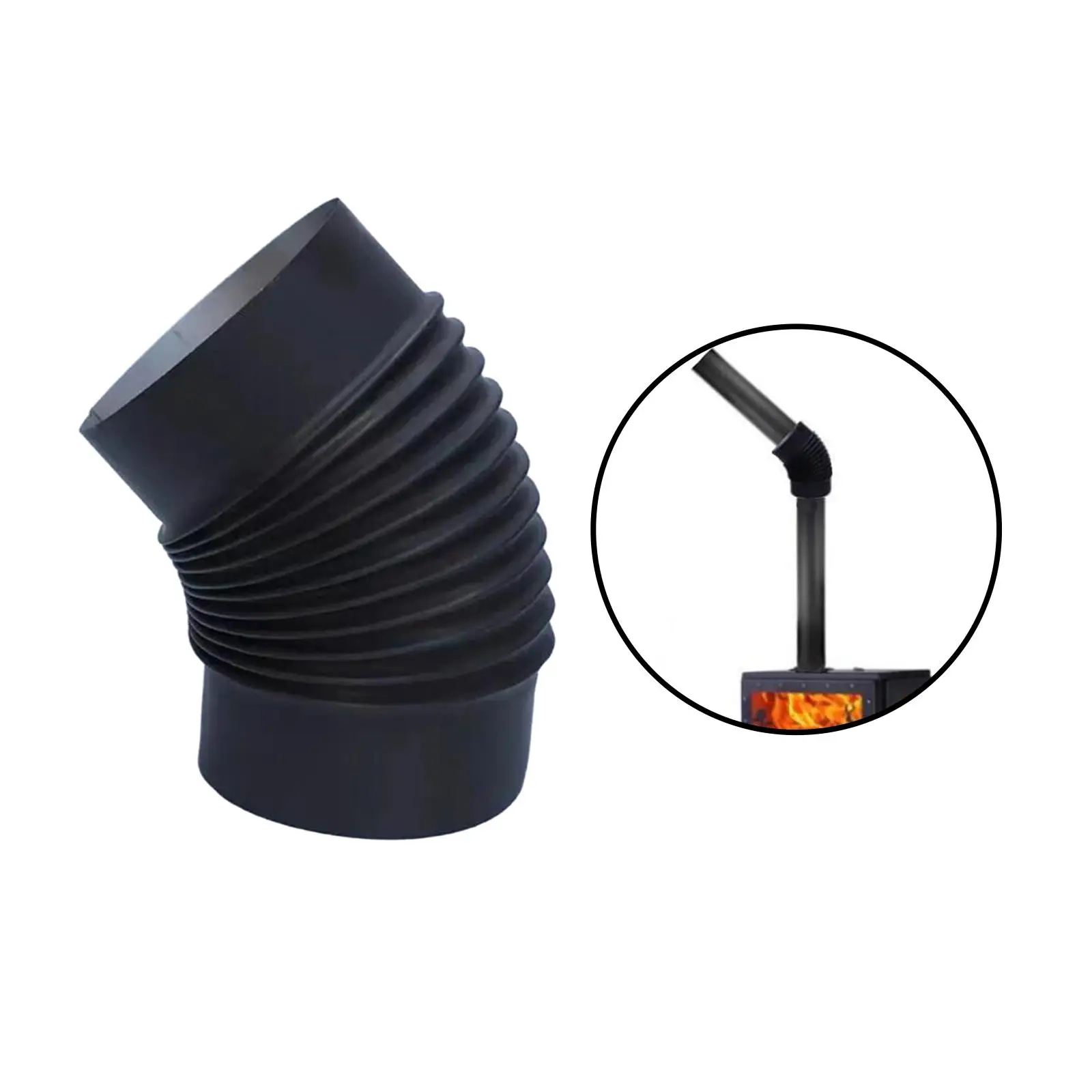 

45 Degree Elbow Pipe, Elbow Chimney Pipe, Accessories, Outdoor, Camping Tent Stove, Flexible, Stove Pipe Elbow