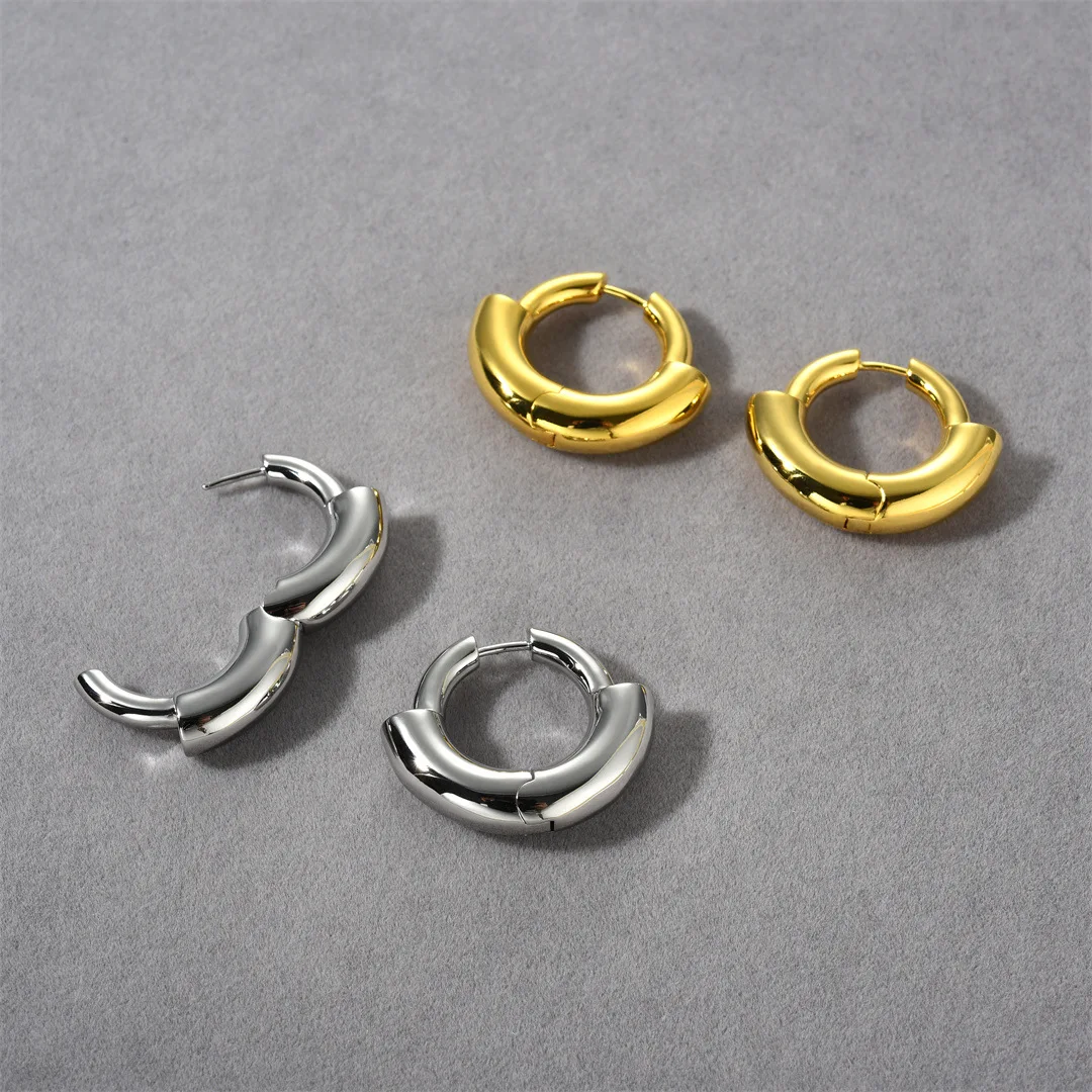 Pendientes de aro circulares de Metal francés para mujer, joyería Unisex, accesorios de moda ligeros de lujo de Europa América