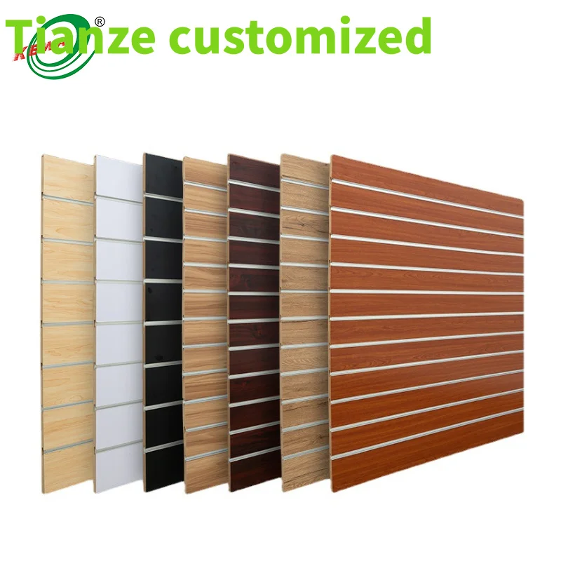 

(Customized) melamine MDF slatwall panel store display 122x244 MDF board