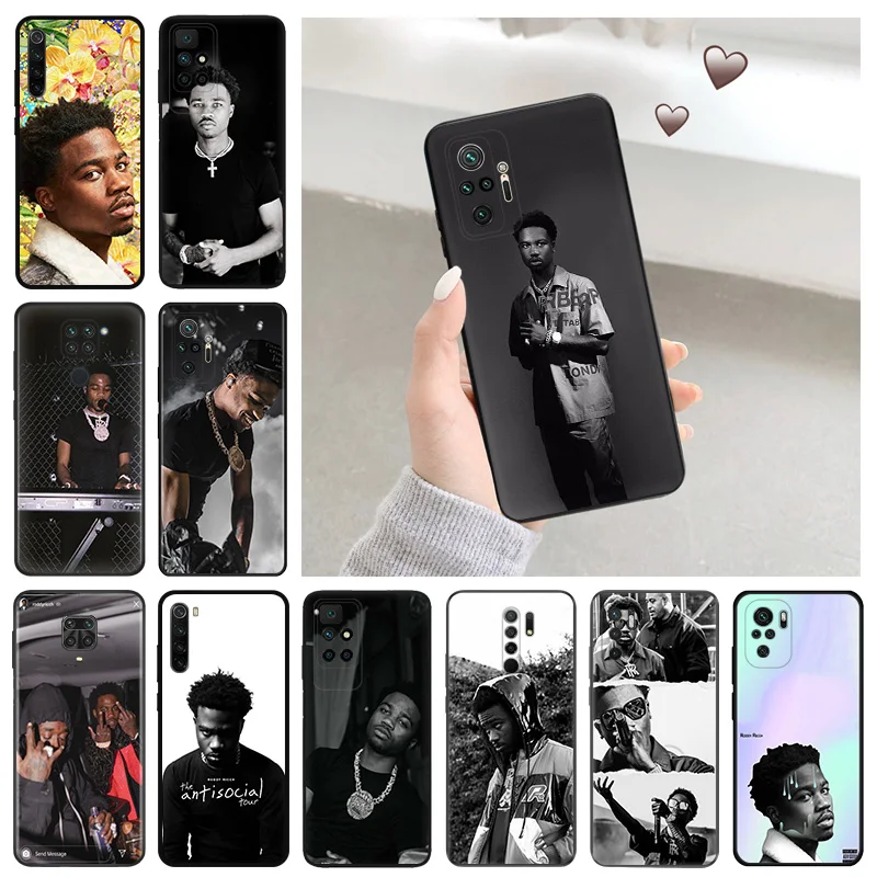 Black Matte Anti-Drop Phone Case For Xiaomi Mi 11 11T 10 10T Lite Note10 Roddy Ricch Redmi Note 8 8T 7 K40 Pro K50 K60 Cover