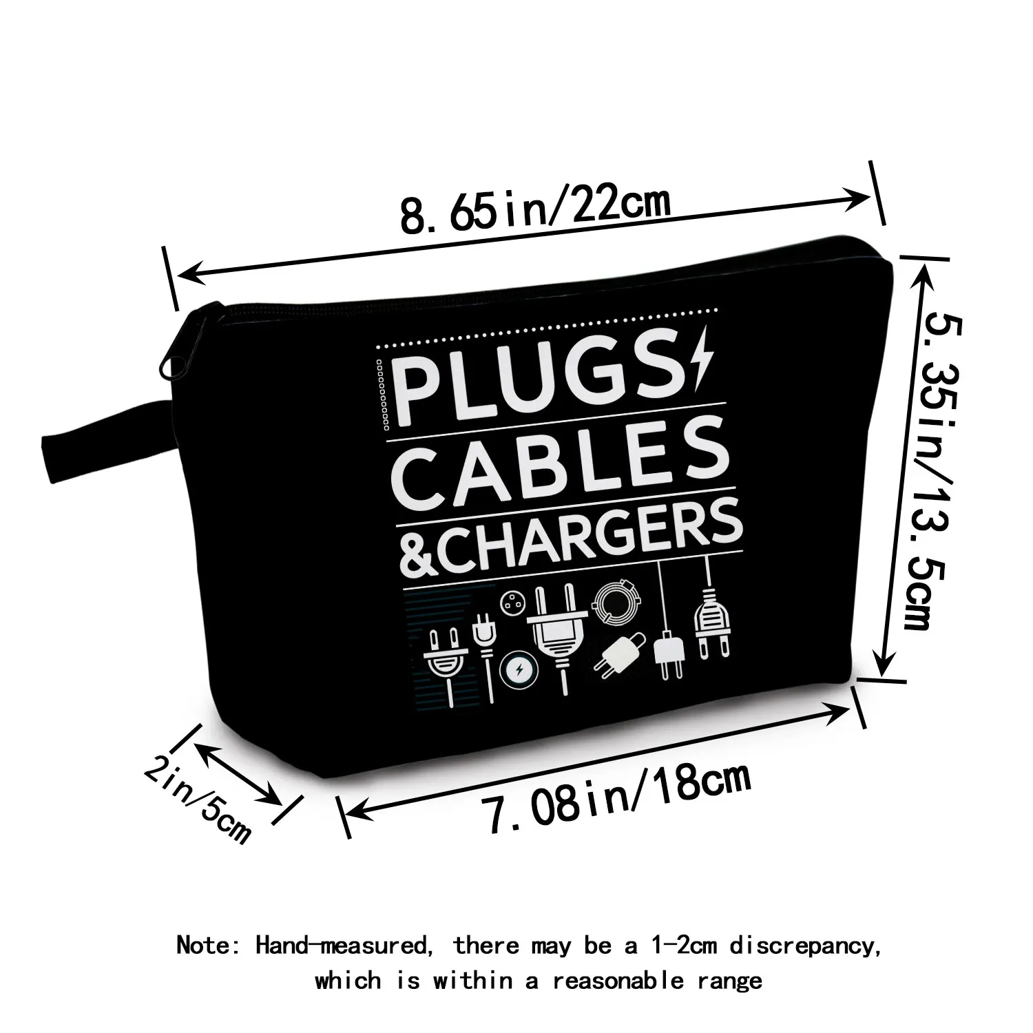 Charger Storages Makeup Bag Charger Plugs Gift for Women Cosmetic Bag for Charging Cord Zipper Pouch Travel Toiletry Bag