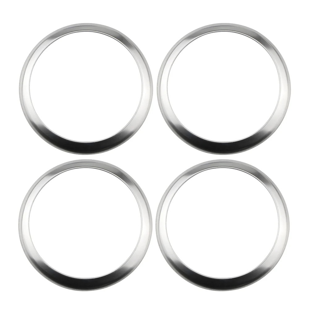 4Pcs Car Door Audio Speaker Panel Circle Trim Ring Cover for Nissan Kicks 2017 - 2022 Stainless Steel Sticker Accessories