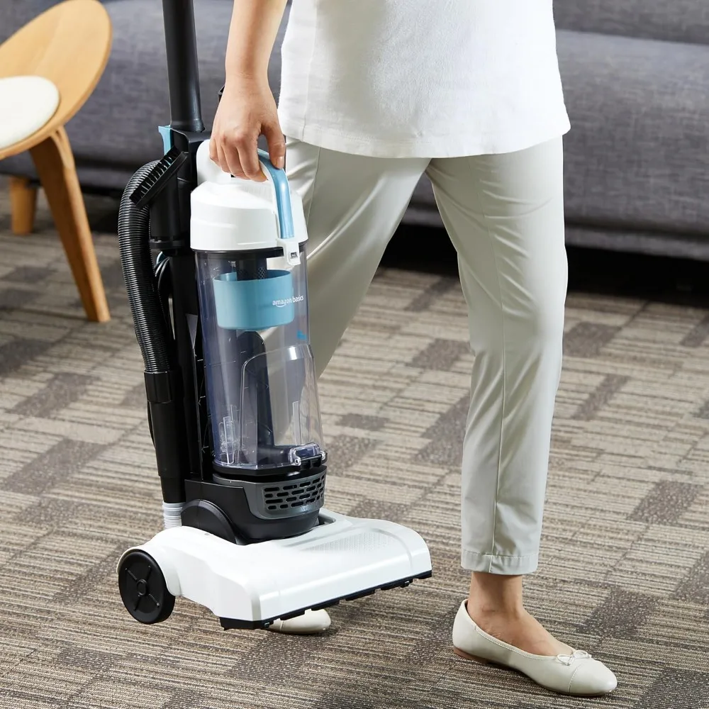 

Upright Bagless Vacuum Cleaner for Carpet and Hard Floors, With Crevice and Upholstery Tools, Detachable Handle