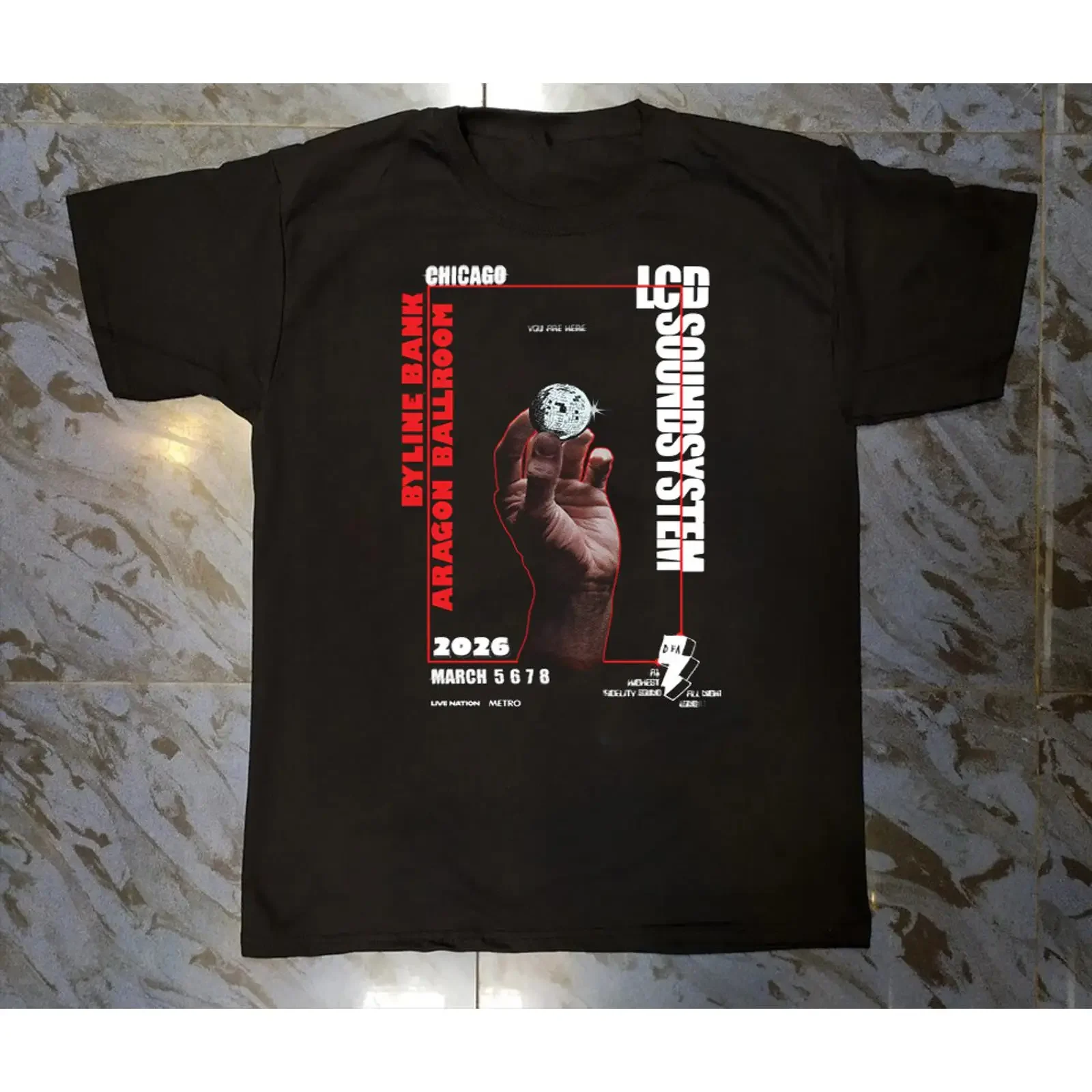 LCD SOUNDSYSTEM 2026 CHICAGO Tour T Shirt All Size S to 5XL OM2121 vintage Washed Breathable Top For Everyday Wear streetwear