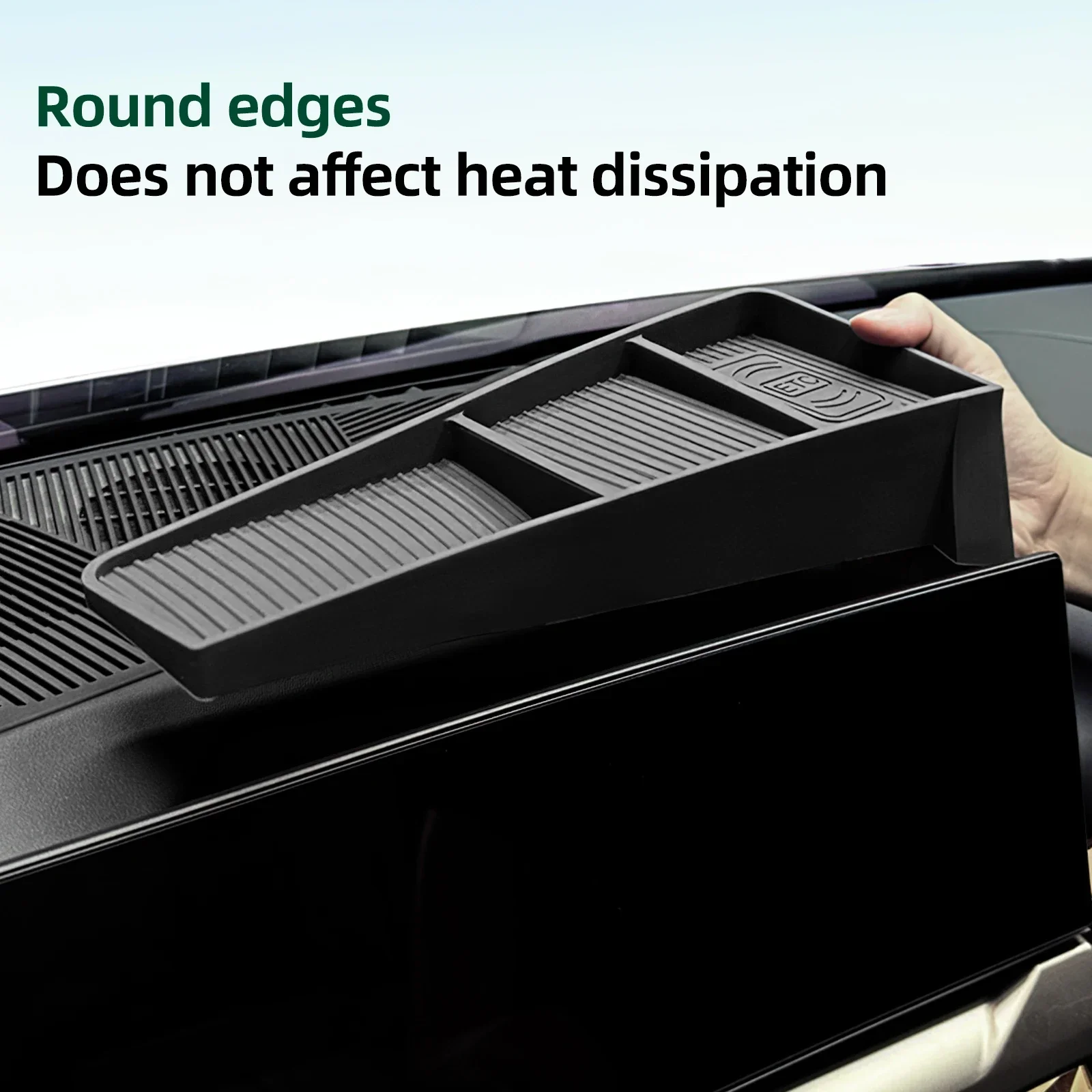 

For BMW 5 Series G60 2024 2025 Car Central Control Navigation Screen Rear Storage Box Mobile Phone Tray Interior Silicone Decal