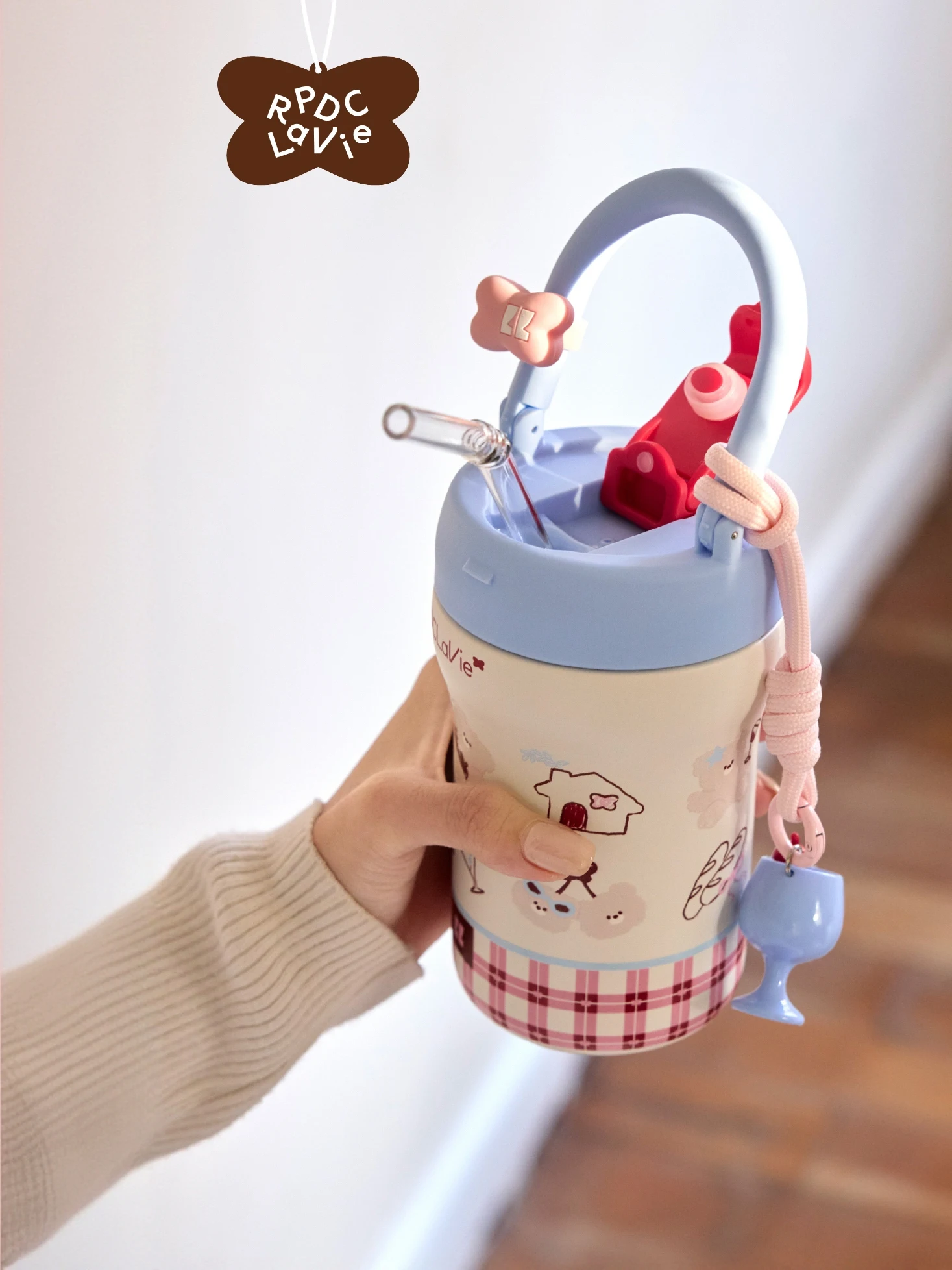 Portable Handheld RPLaVie Gulu Cauldron Insulated Water Bottle for School High Aesthetic Value Stainless Steel Coffee Cup