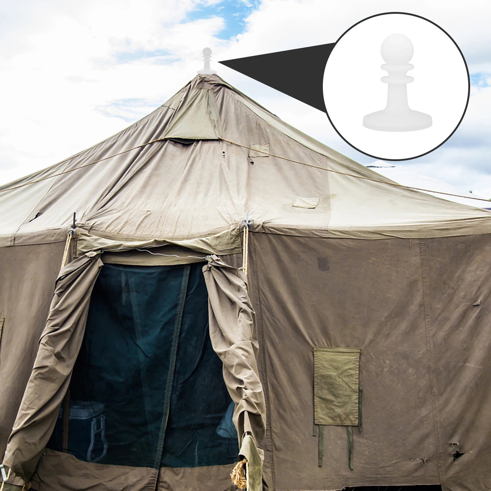 

4pcs Protection Cap Outdoor Safety Anti Hat Tent Protector Durable Plastic Insulation Camping Accessories
