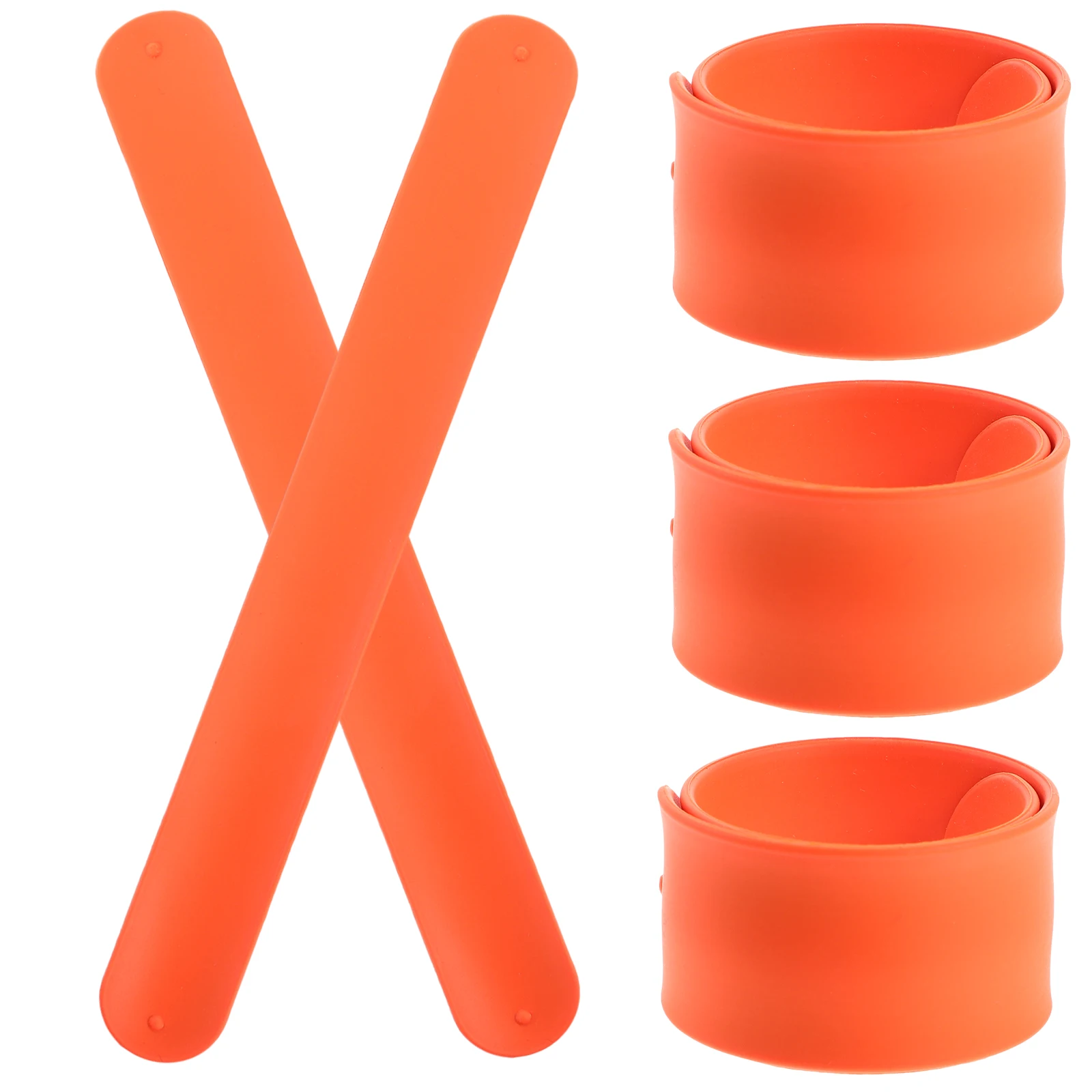 

5Pcs Silicone Slap Bracelets Solid Colors Wristbands Kids Party Favors Birthday Dance Classroom Festival Silicone Slap Bracelets