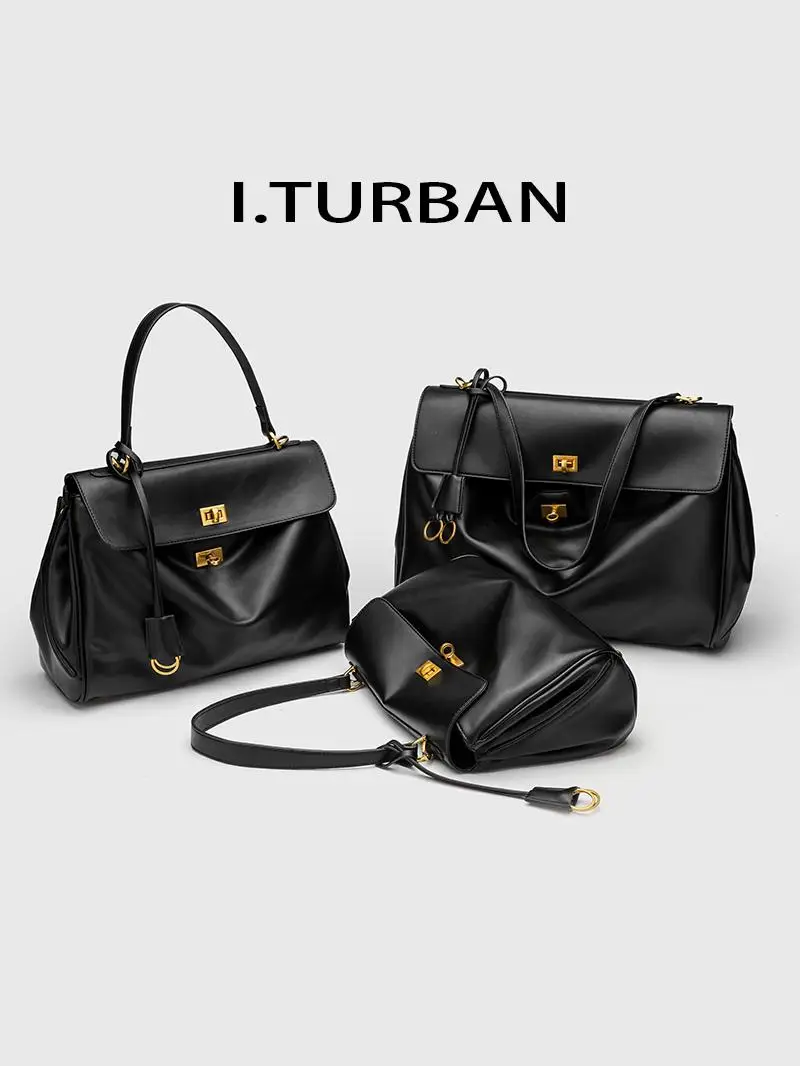 

Genuine Leather Bag 2024 Autumn Winter New Sle Small Batch Design High-End Large Capaci Commuter Single oulder Cr...