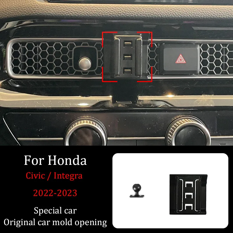 For Honda Civic Integra 2022-2023 Car Mobile Phone Wireless Charging Bracket Infrared Automatic Induction Navigation Bracket