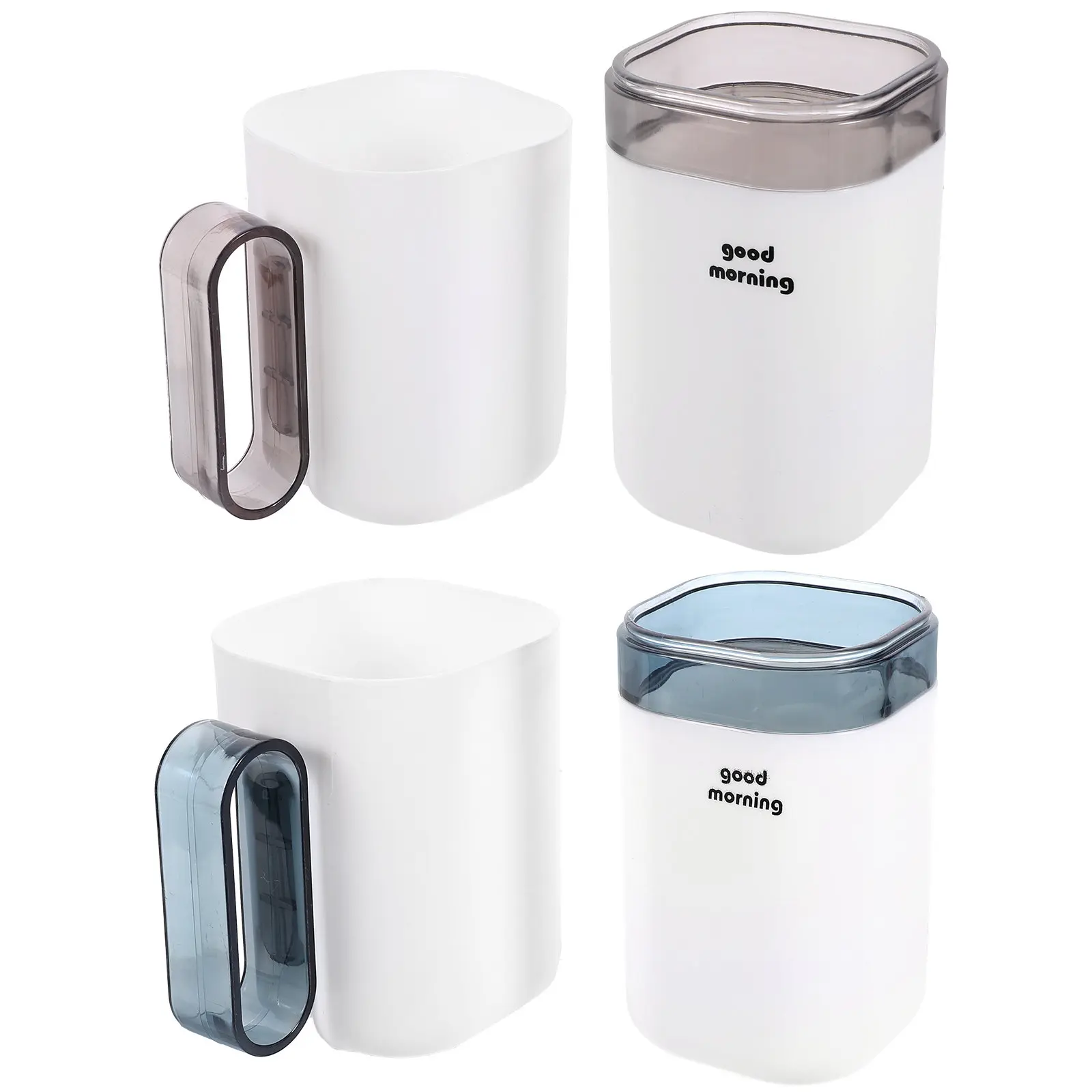 

2Pcs Portable Toothbrush Case Toothpaste Container Sturdy Classy Material Smooth Edges Good Texture Travel Bathroom Accessory