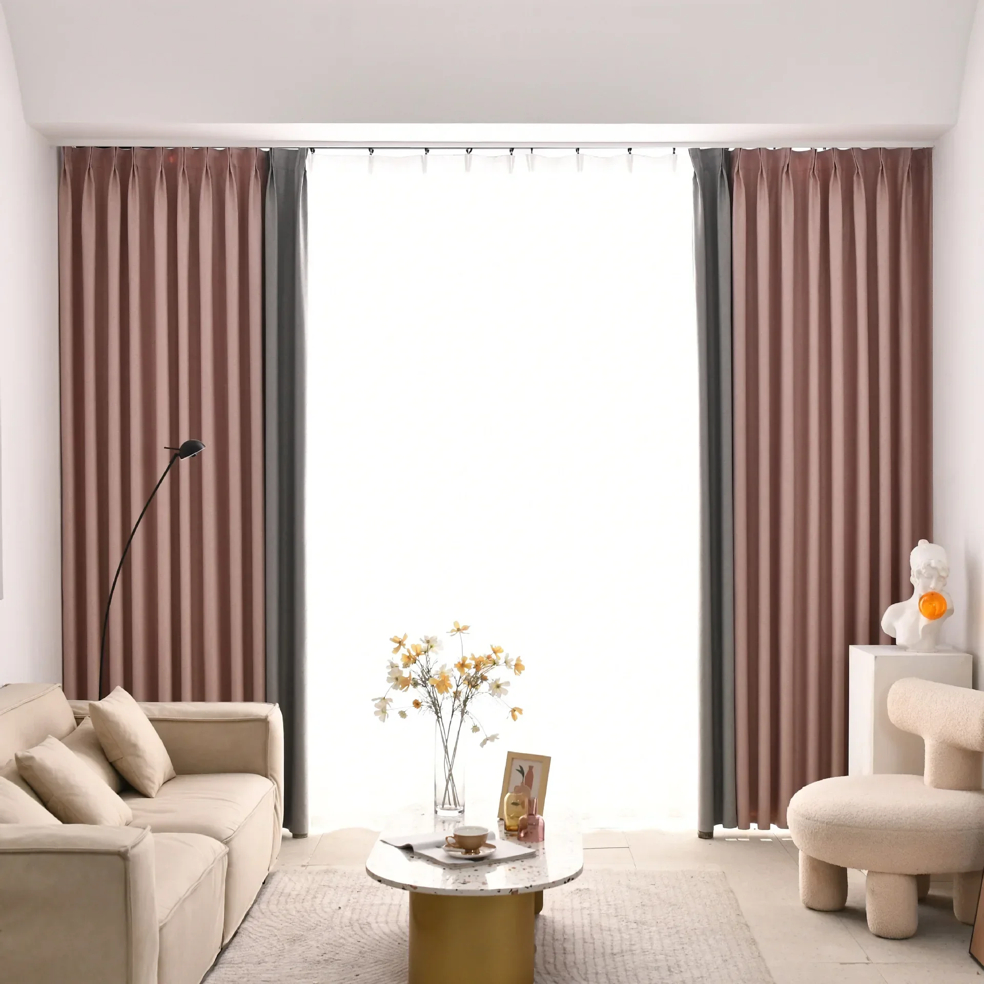 (73) Customized Jacquard Curtain Fabric Blackout Curtain Light Luxury High Blackout Curtain Fabric for Bedroom and Living Room