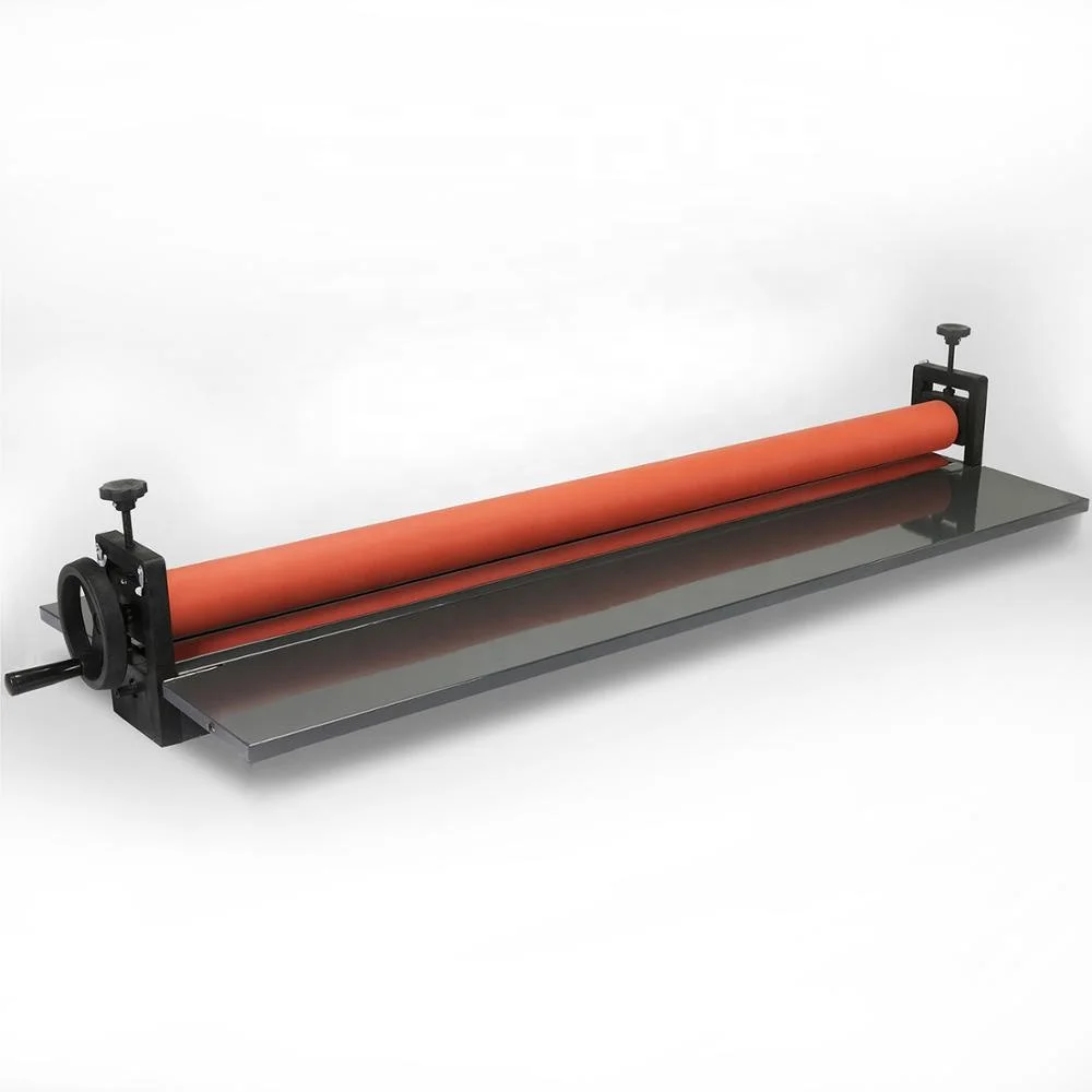 for LBS1300 1300mm 51''   manual cold roll laminator with heavy duty roller and aluminum side pressure control