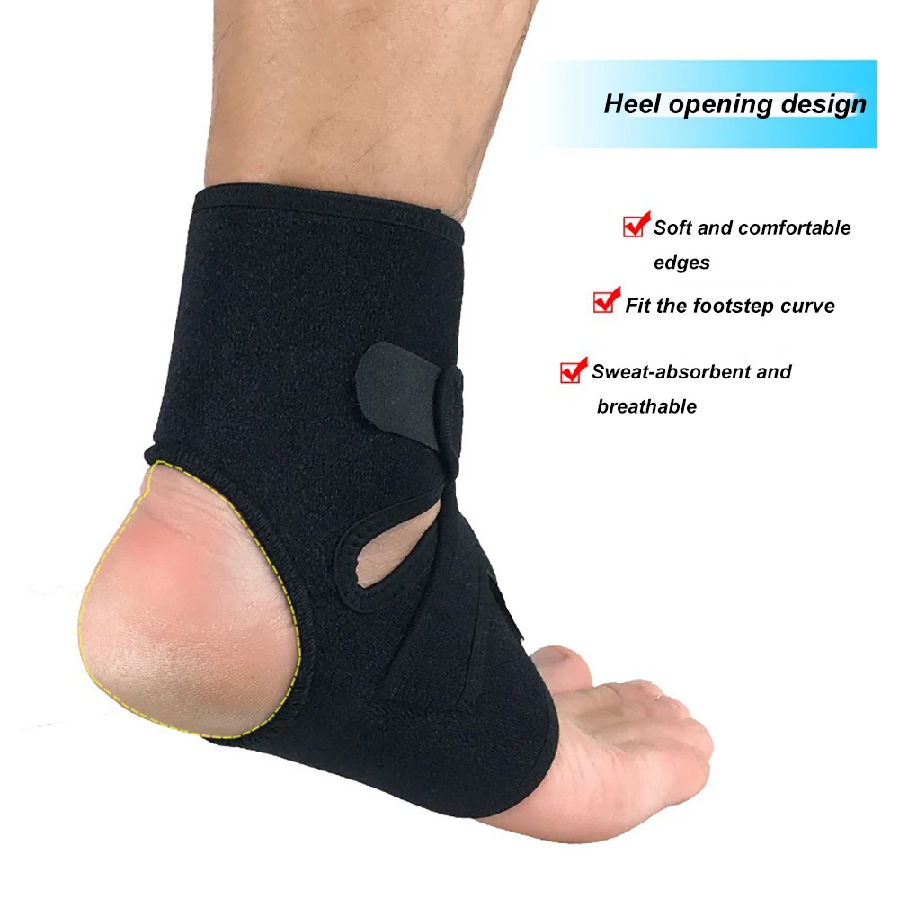 1Pcs Ankle Brace for Sprained Ankle-Adjustable Ankle Sleeve for Tendonitis,Swollen Feet-Lace Up Support Wrap for Sports Injuries