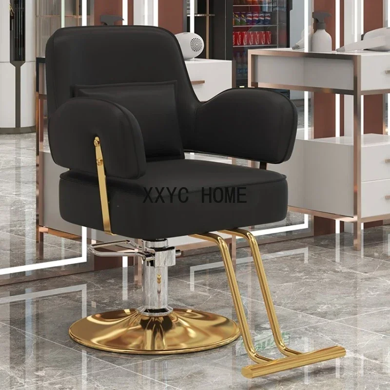

Hairdressing Lift Fashion Simple Barber Chair Swivel Perm Barber Chair Hair Dyeing Silla De Barbería Furniture HYBC