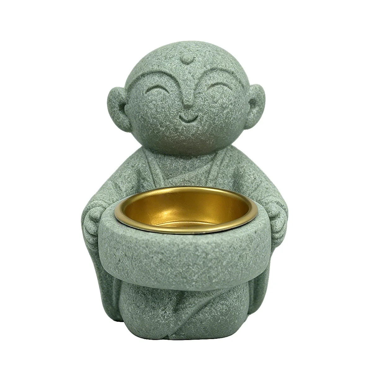 Chinese Zen Little Monk Desktop Ornament Mini Landscape Candle Holder Incense Tea Table Creative Garden Homestay Oriental Decor
