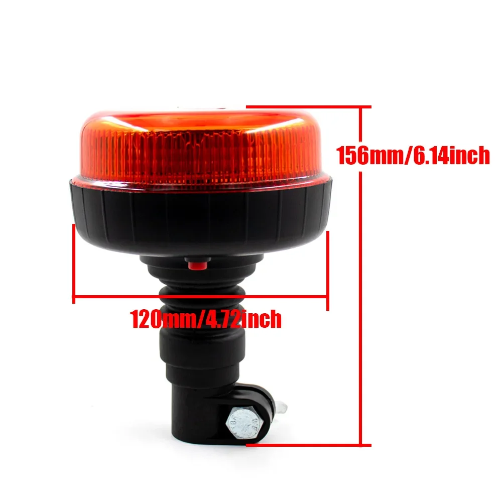 

12 В 24 В светодиодный вращающийся сигнальный светильник для трактора, грузовика, мигающий янтарный гибкий аварийный стробоскоп, маяк, аксессуары для лесного хозяйства, 1 шт.