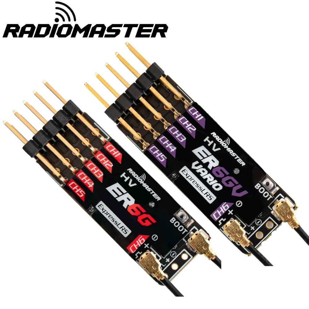 Radiomaster ER4 4CH/ ER6 ER6G ER6GV 6CH/ ER8 ER8G ER8GV 8CH 2.4GHZ Expresslrs Elrs PWM Receiver For RC Car/Boat/Aircraft Toy