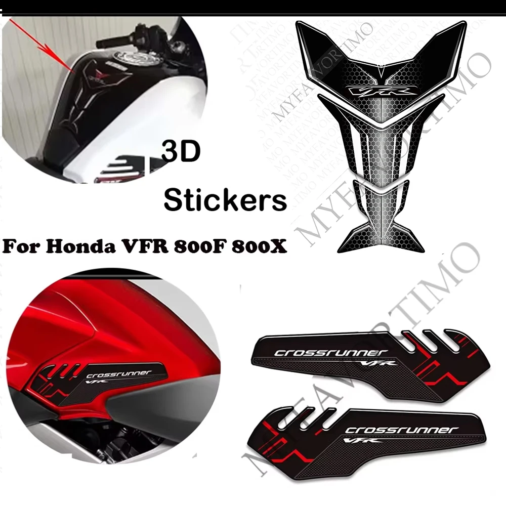 

For Honda VFR800F VFR800X VFR 800 F X Crossrunner Interceptor Protector Motorcycle Tank Pad Grips Gas Fuel Oil Knee Stickers