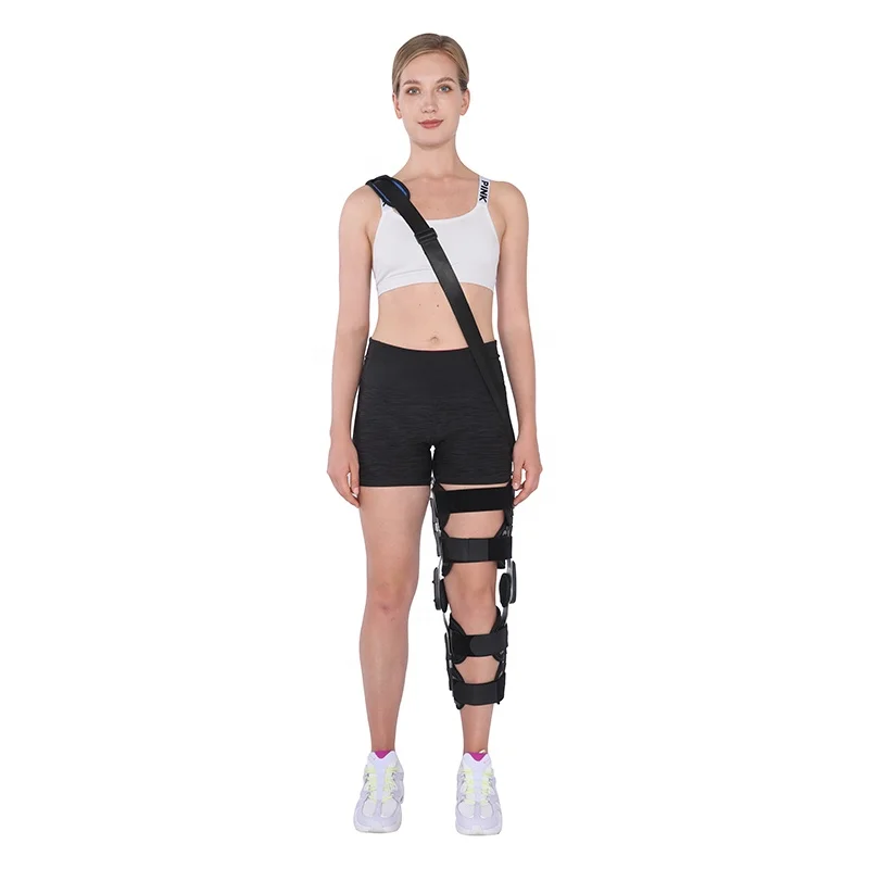 Adjustable medical hinged knee immobilizer Hinged knee orthosis for patients with osteoarthritis Post-operative knee brace