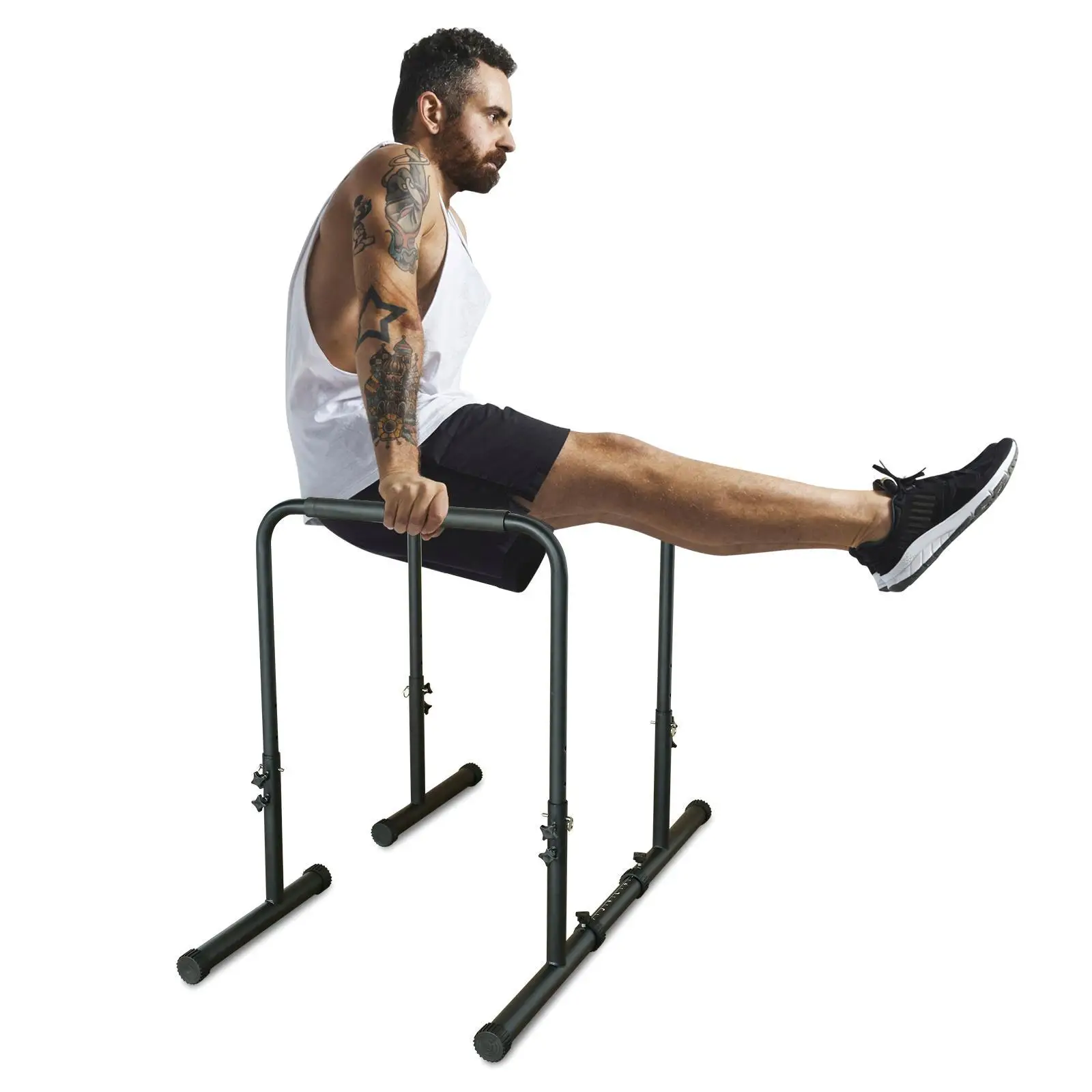 

Adjustable Power Tower Dip Station & Pull Up Bar - Heavy-Duty Multi-Function Fitness Equipment for Home Gym