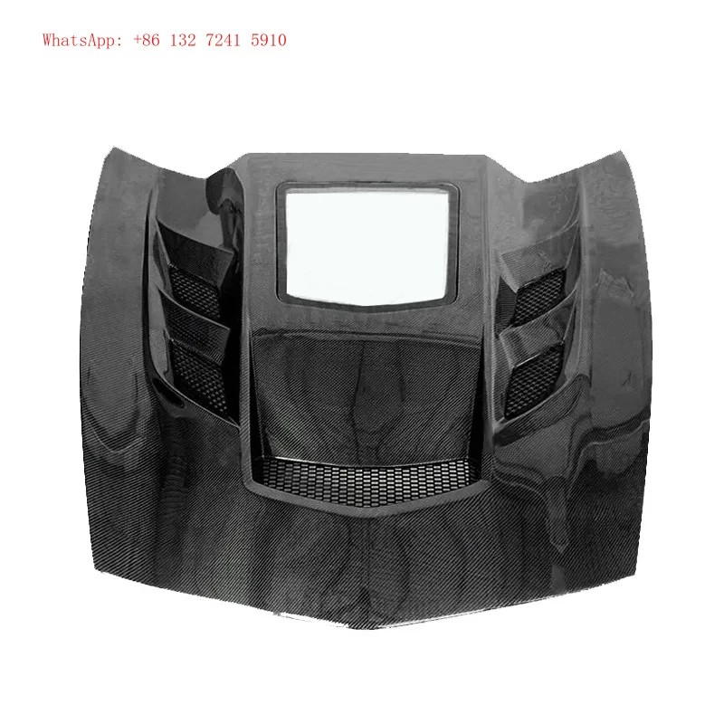 

Modified Carbon Fiber Engine Hood & Front Bumper Cover, Auto Exterior Parts, Fit For C6 C7 2014-2019