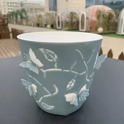 Estilo borboleta vaso de flores de plástico para casa e escritório, auto-rega, suculentas, 3d, decoração, plantador