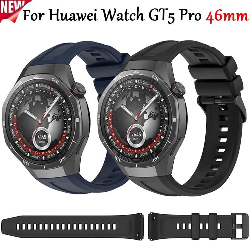 Official Special Silicone Strap For Huawei Watch GT5 Pro 46mm Comfortable Bracelet wristband for Huawei Watch GT5 Pro 46MM belt