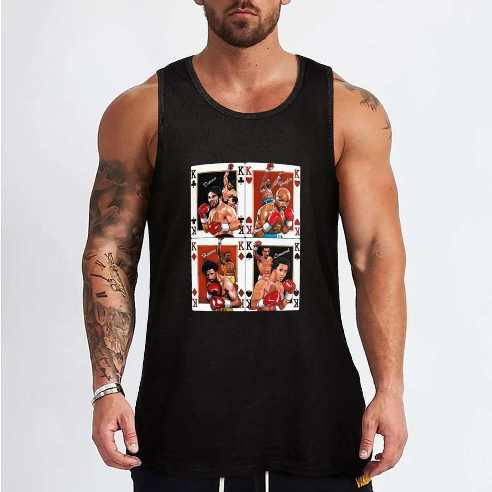 Four Kings Duran, Hagler, Hearns, Leonard Tank Top T-shirt for fitness cute tops Men's t-shirt Vests