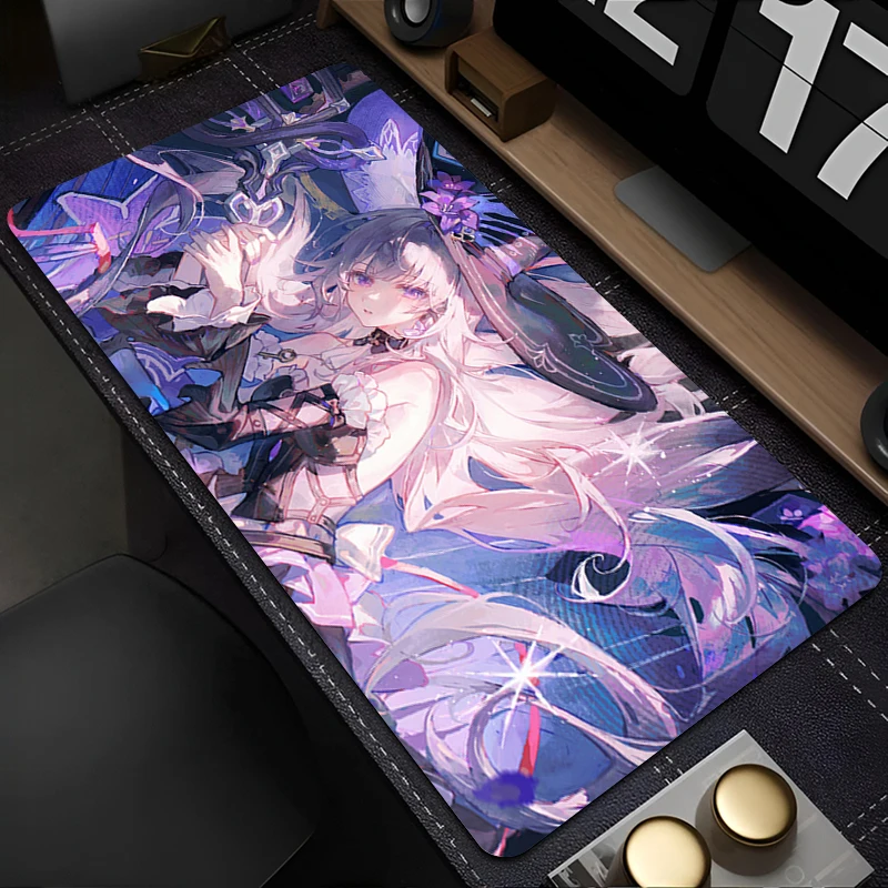 Office Mousepad kawaii Computer Mouse Pad Oversized Gaming Desk Mat Extended Keyboard Pad H-honkai Star Rail Herta Mouse Pads