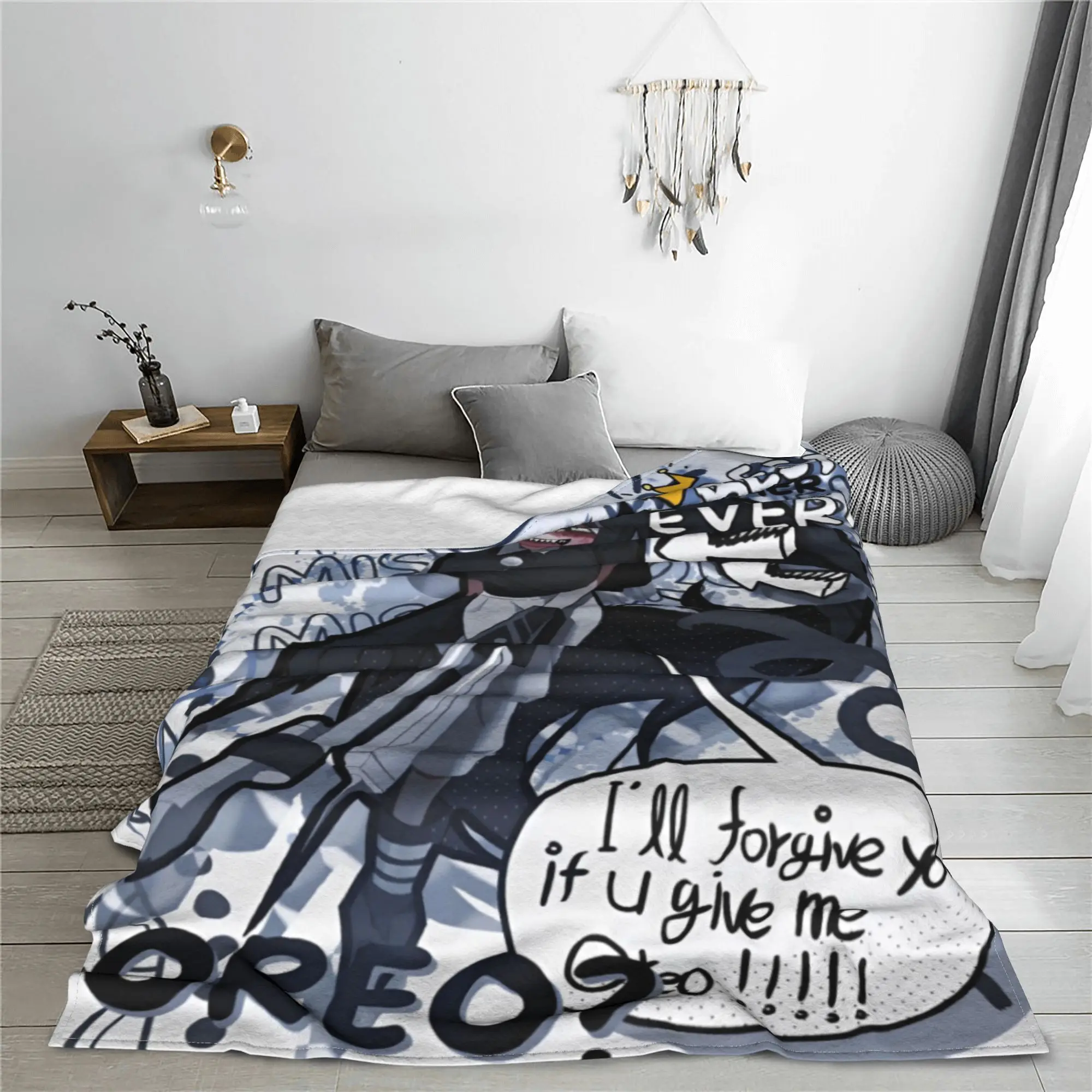 Fundamental Paper Education Miss Circle Fleece Blanket Cartoon Game Awesome Throw Blankets Bedspreads 125*100cm Quilt Super Warm