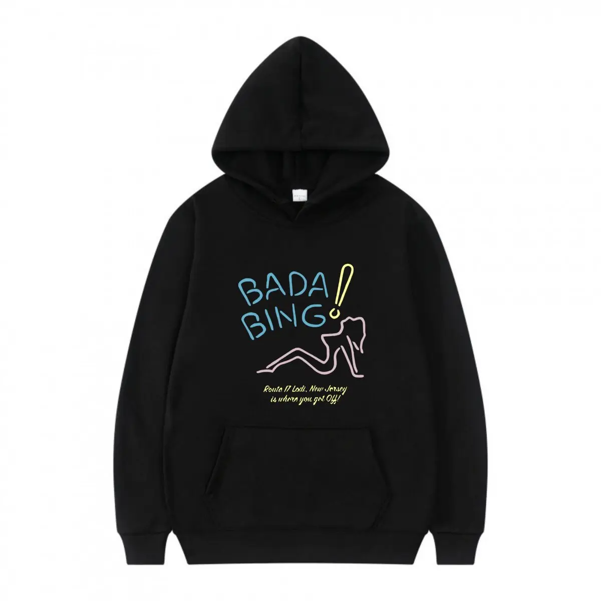 Bada Bing Pin - بلوفر بغطاء للرأس Art للجنسين بأكمام طويلة مطبوع للرياضة والترفيه