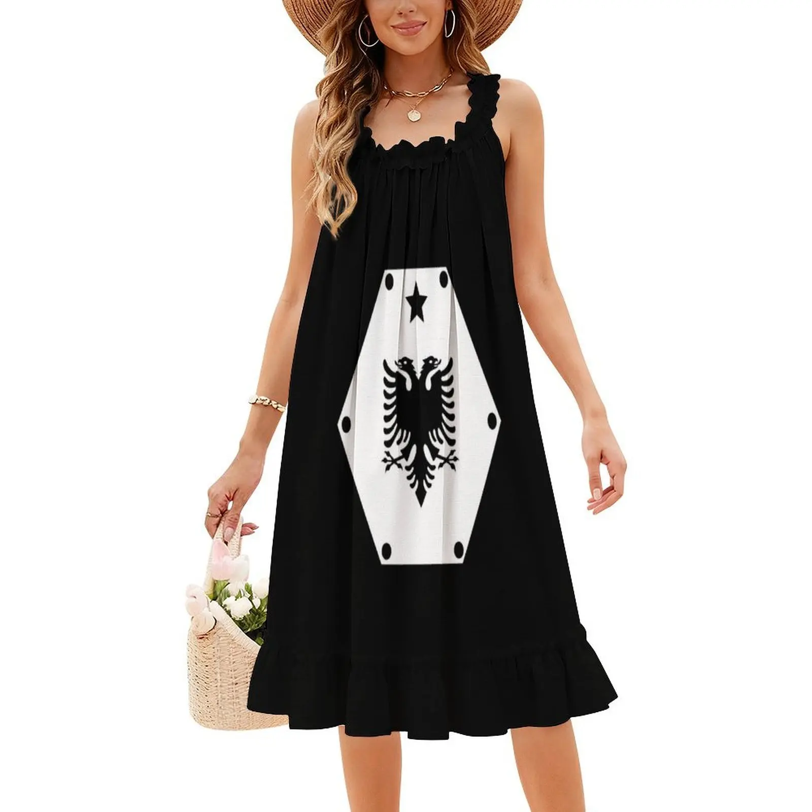 فستان حفلات أنيق للسيدات من ألبانيا بشعار على شكل حرف a مع خيارات قصيرة/طويلة/بدون ألبانيا ألبانيان تيرانا ألبانية #4