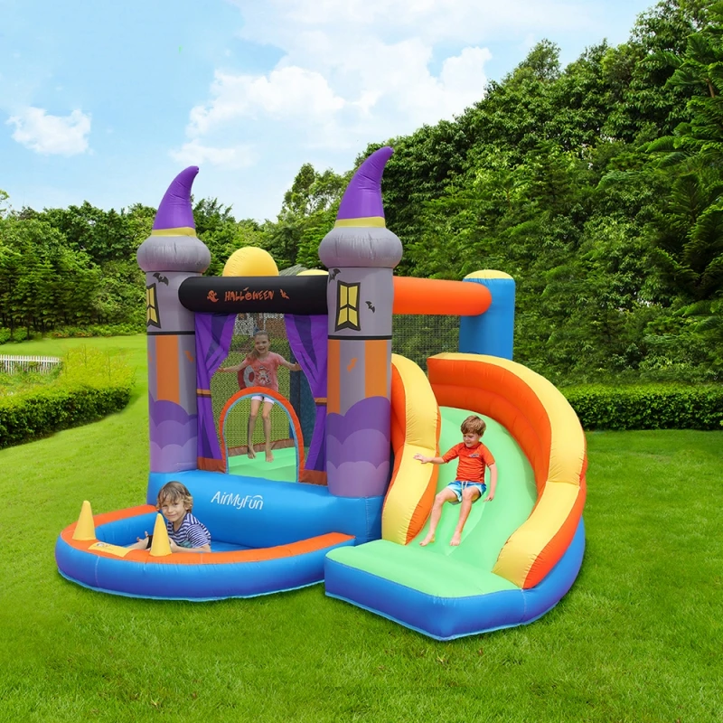 Inflatable indoor children's playground equipment jump bed slide outdoor large bouncy castle trampoline