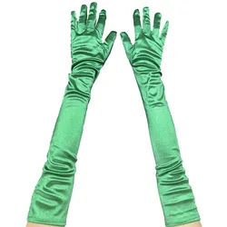 Gants de cérémonie en satin extensible pour femmes, gantelet de fête rétro, gantelet de mariage à la mode C027