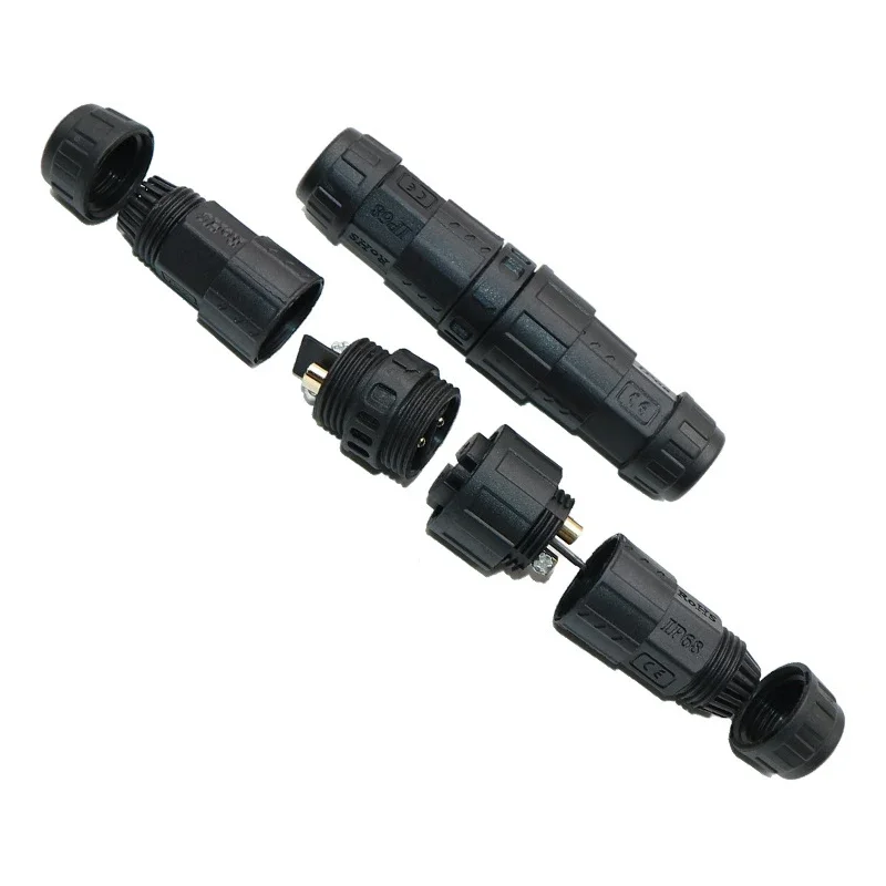M19 2 3 4 5 7 8 Pin Waterproof Connector IP68 Field Screw/Soldering Wire Plug Industrial Male Female Assemble Battery Connector