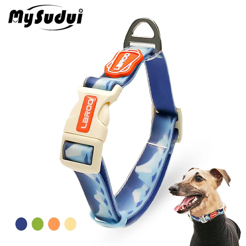 Waterproof Dog Collar Adjustable Pet Collar Luxury Designer With Strong Buckle For Small Medium Large Dogs Training Accessories