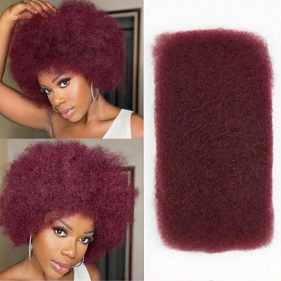 Afro Kinky Bulk 100% cabello humano rizado a granel para rastas Twist Locs, extensiones de cabello trenzado, trenzas de Color Natural