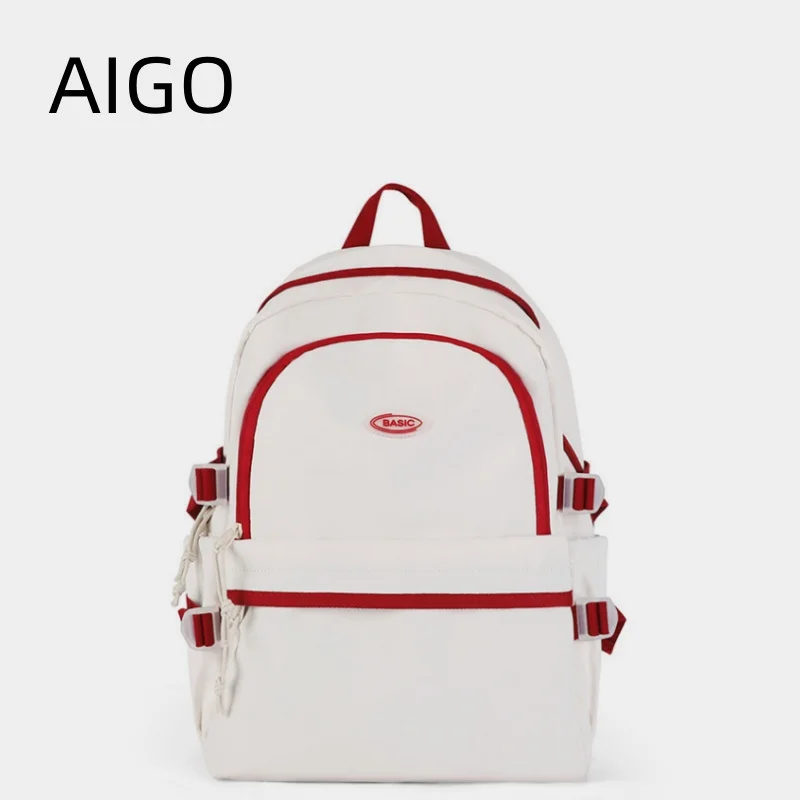 AIGO-Sac à dos pour adolescentes, sac d'école primaire, sac à dos de voyage léger, sac à dos décontracté pour femme, sac pour ordinateur portable 15"