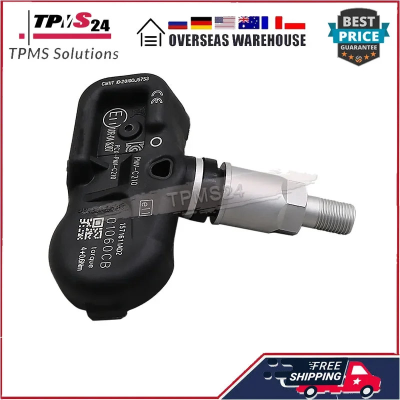 4PCS PMV-C210 For TOYOTA Avensis Auris RAV4 Yaris Verso 42607-02031 42607-02030 42607-30070 TPMS Car Tire Pressure Sensor 433MHZ