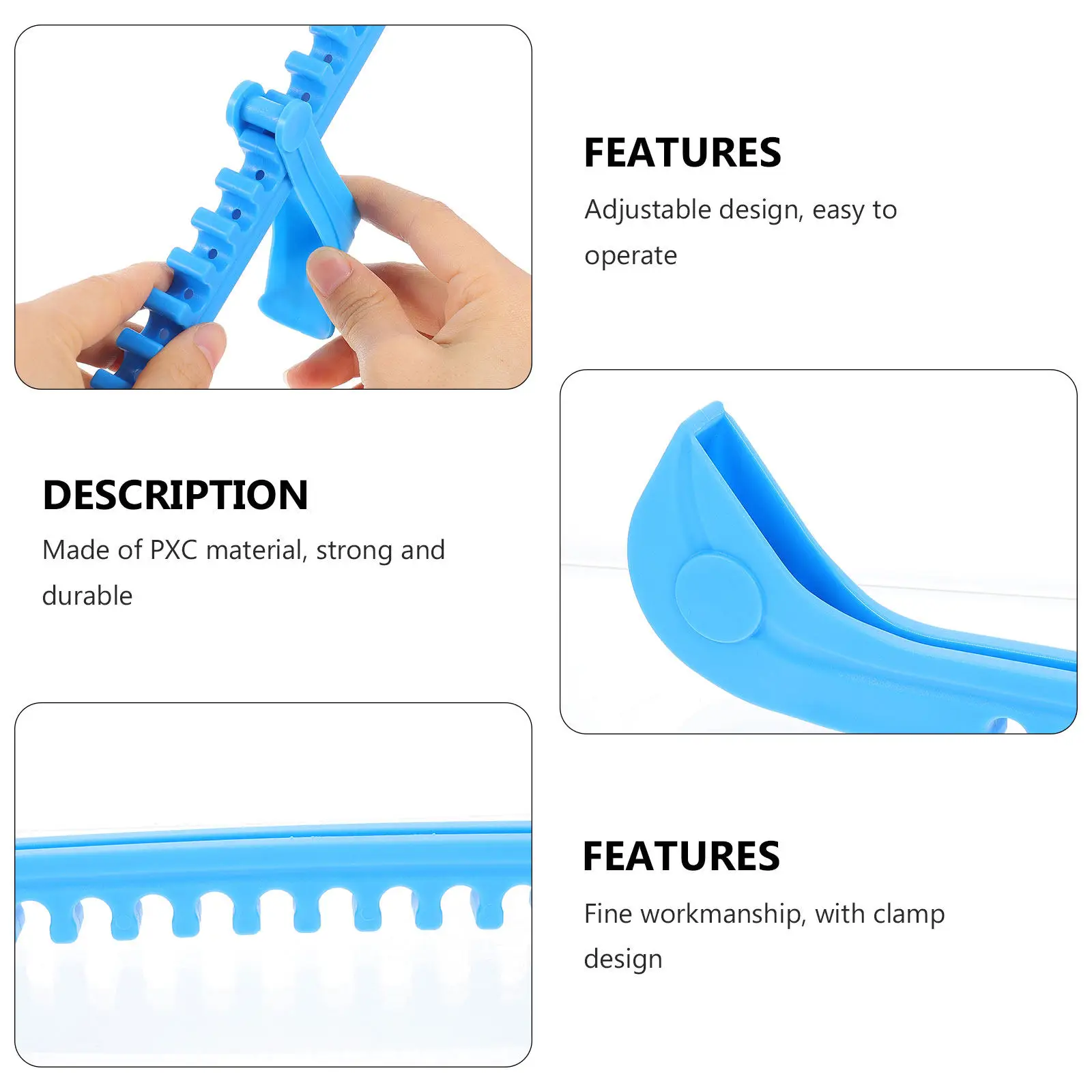 

1 пара защитных накладок для лезвий коньков из высококачественного материала, долговечные, обеспечивают плавную защиту на неровной поверхности, идеально подходят для ежедневного использования.