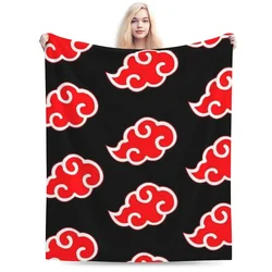 Japan Anime Blue Clouds Akatsuki Neji Blanket Soft Warm Flannel Throw Blanket Bedspread for Bed Living room Picnic Home Couch