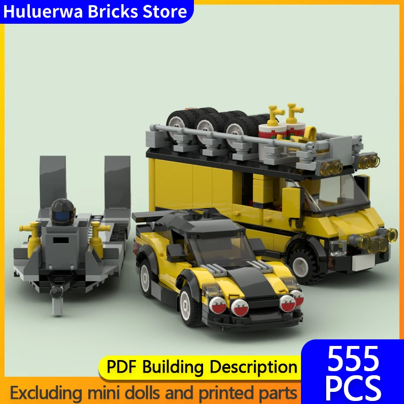 

Speed Hypercar Model MOC Building Bricks Rally Team Transporter Modular Technology Gifts Holiday Assemble Children Toys Suit