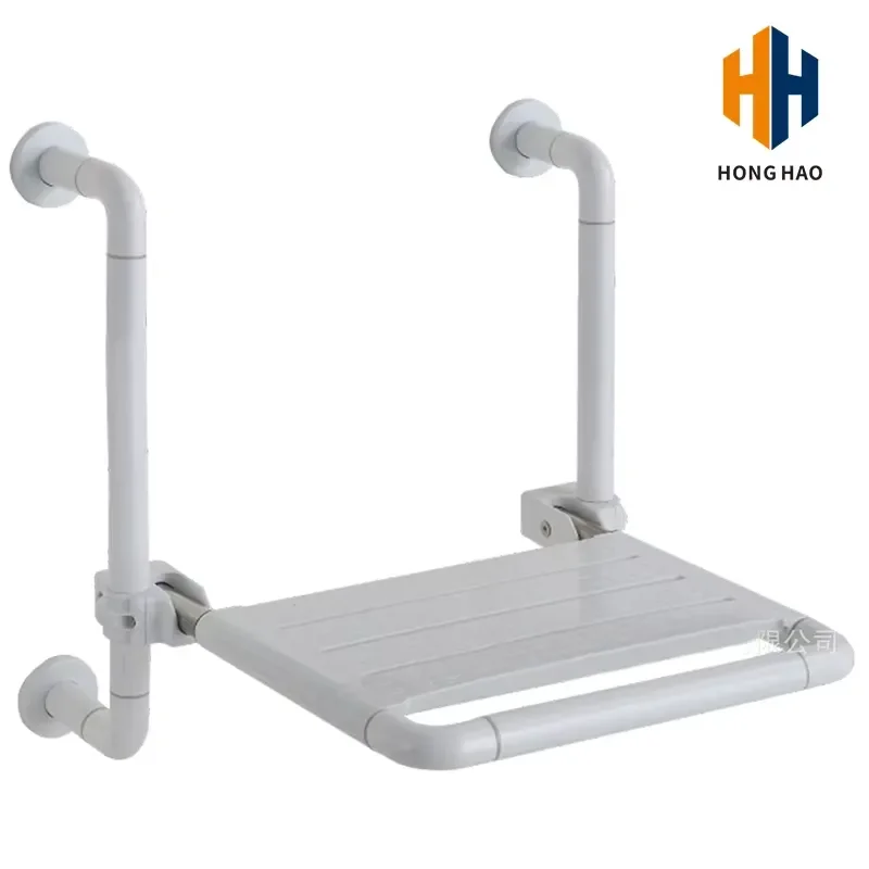 Wall Mounted Folding Shower Chair Stainless Steel Non Slip Bath Seat For Disabled Elderly Safety Bathroom Bench Foldable