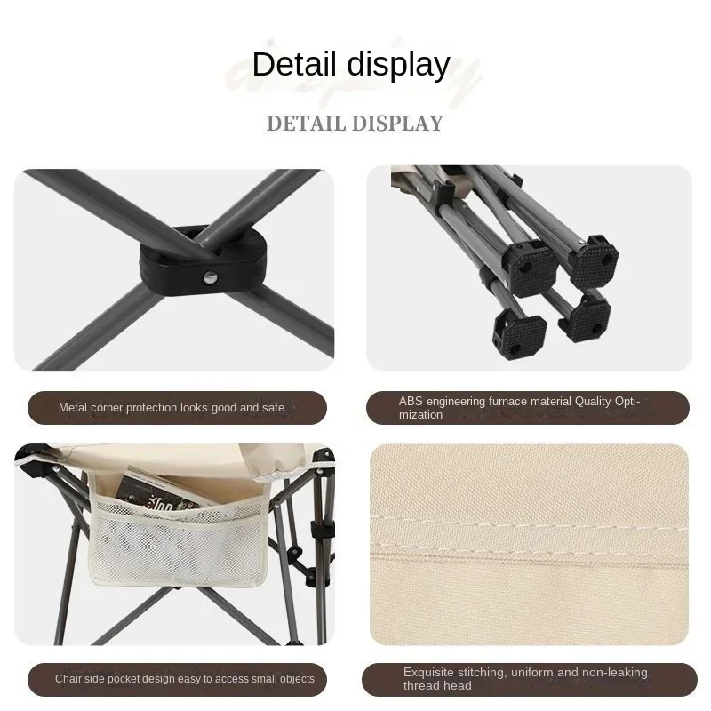 Silla de salón plegable para exteriores, sillón portátil ultraligero con respaldo para acampada, pesca, almuerzo en casa, Playa