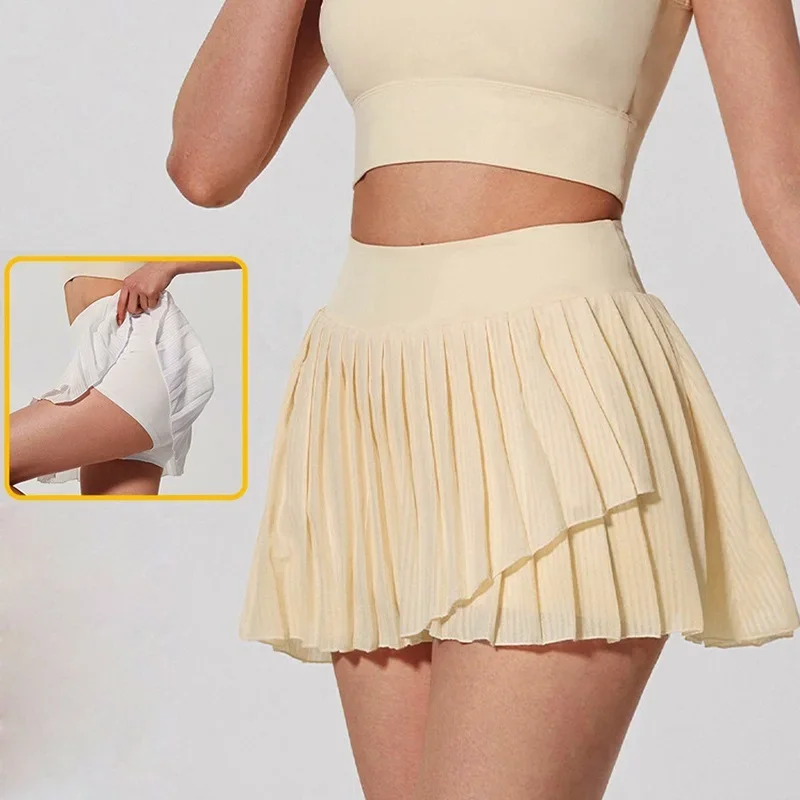 

Cloud Hide SEXY Girl Sports Skirt Outdoor Golf Tennis Skirts Women Gym Workout Fitness Shorts High Waist Running Dancing Skort