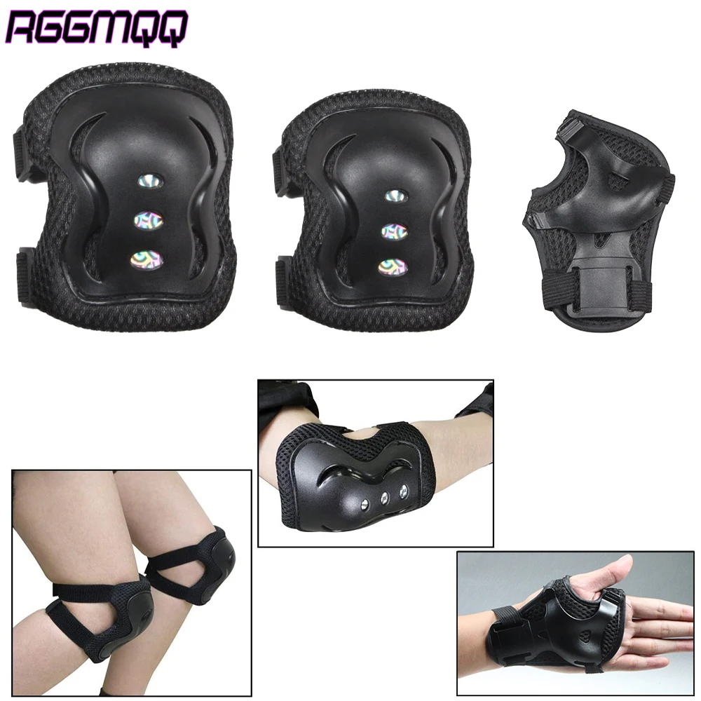 

7 шт. комплект детского велосипедного шлема и подушечек (3-10 лет) — регулируемые наколенники/локотники/наручные ограждения для езды на велосипеде, скейтборда, скутера — легкий и безопасный