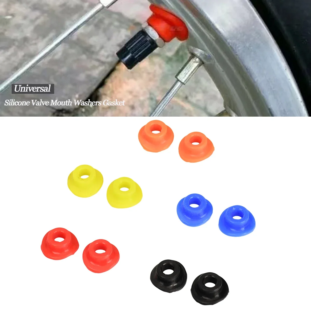 Silicone Valve Mouth Washers Gasket for Dirt Bike Pit Bike Motorcycle Motocross Universal EXC SXF CRF YZF RMZ KLX YZ 250 350 450