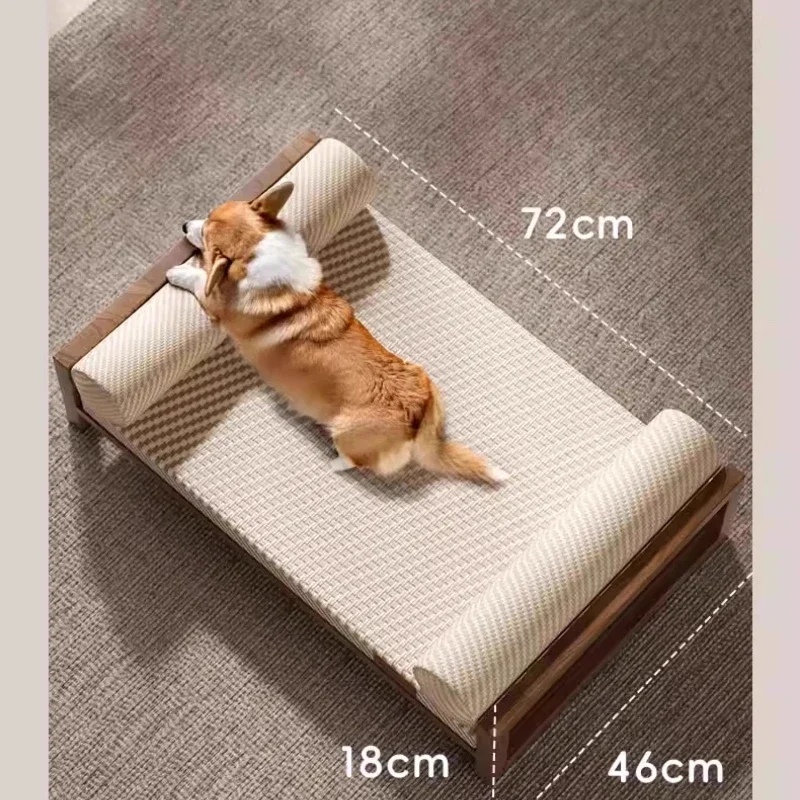 

Dog bed Solid wood off the ground kennel mat Summer summer puppy camp Small dog pet Cat litter Cat